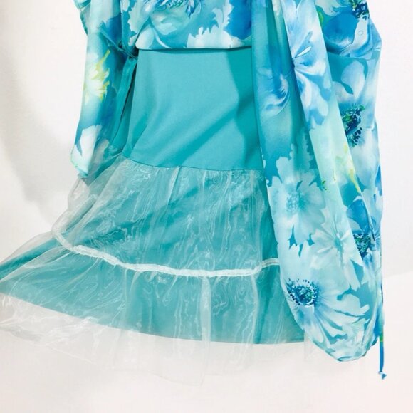 Vtg K Studio Halter Dress Sz 8 Lace Up Back Crinoline Slip Fairytale Whimsy - Picture 12 of 16